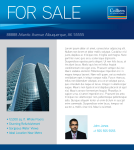 Colliers For Sale Placard Template