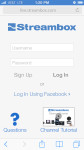 Streambox Live Channel Native iPhone Login